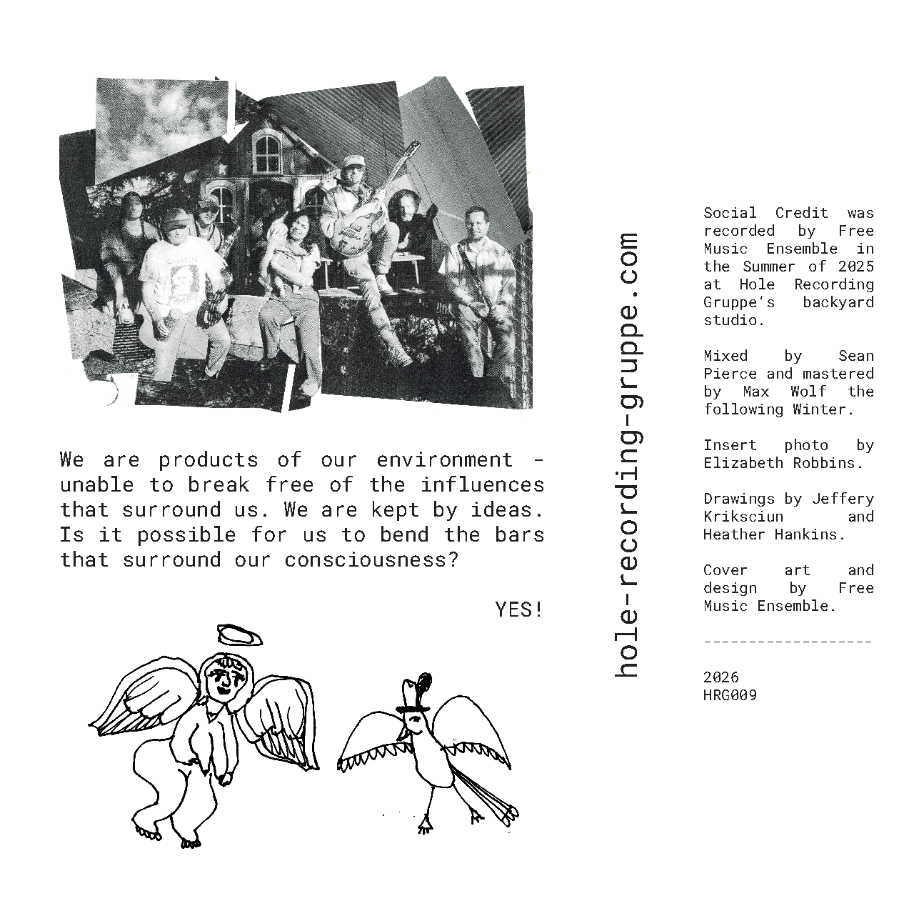 Free Music Ensemble - Social Credit image of cassette tapes